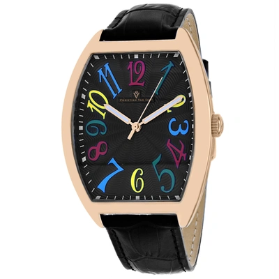 Christian Van Sant Men's Black Dial Watch In Multi