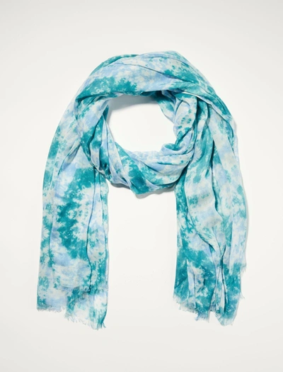 Lucky Brand Tie Dye Scarf In Blue