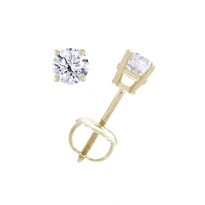 Vir Jewels Ags Certified I1 1/4 Cttw Diamond Stud Earrings 14k Yellow Gold In Silver