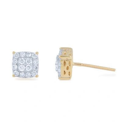 Monary 14k Yellow Gold Earrings With 0.33 Ct. Diamonds In Silver