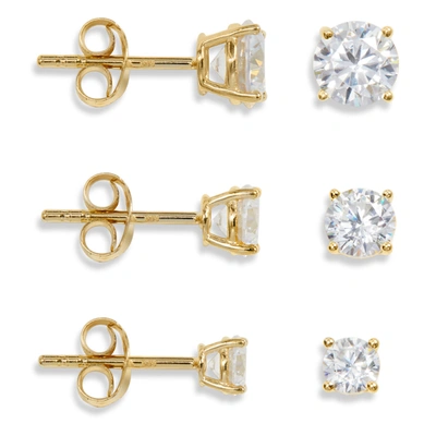Savvy Cie Jewels Sterling Stud Set In White