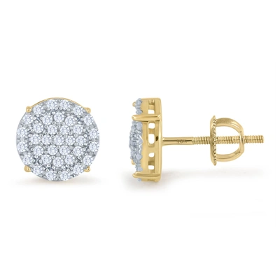 Monary 10k Yellow Gold Earrings With 0.5 Ct. Diamonds In White