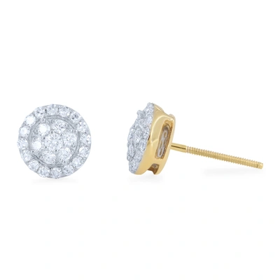 Monary 14k Yellow Gold Earrings With 0.4 Ct. Diamonds In Silver