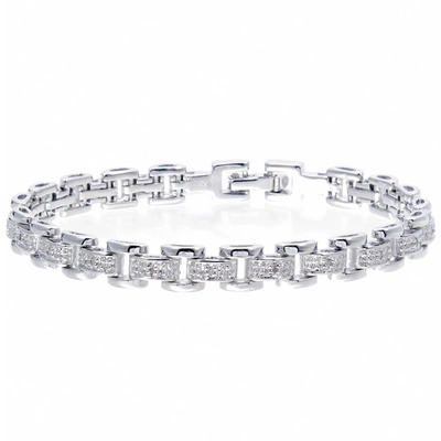 Vir Jewels 1/8 Cttw Classic Diamond Bracelet In Brass With Rhodium Plating 7 Inches In Silver
