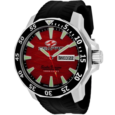 Seapro Men's Red Dial Watch In Multi