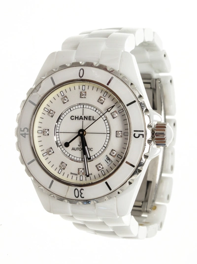 Pre-owned Chanel White Ceramic Watch