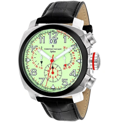 Christian Van Sant Men's Luminous Dial Watch In Green