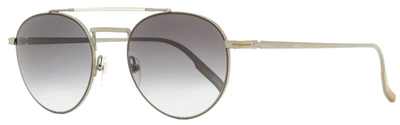 Ermenegildo Zegna Men's Oval Sunglasses Ez0140 12b Dark Ruthenium 52mm In Grey