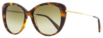Longchamp Women's Butterfly Sunglasses Lo674s 214 Havana/gold 56mm In Brown