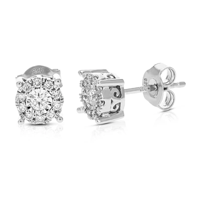 Vir Jewels 1/3 Cttw Round Cut Lab Grown Diamond Stud Earrings In .925 Sterling Silver Prong Set