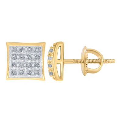 Monary 14k Yellow Gold Earrings With 0.11 Ct. Diamonds In White