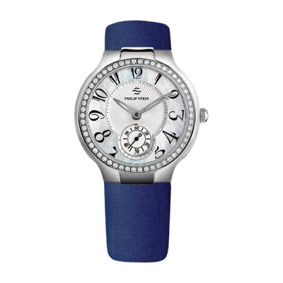 Philip Stein Classic Round Large - Model 42d-fmop-inbl In Silver