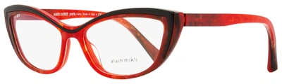 Alain Mikli Women's Danseuse Eyeglasses A03092 006 Rouge Noir Mikli 56mm In Red