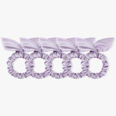 Lilysilk Pure Silk Hairband With Rabbit Ear 5pcs In Purple