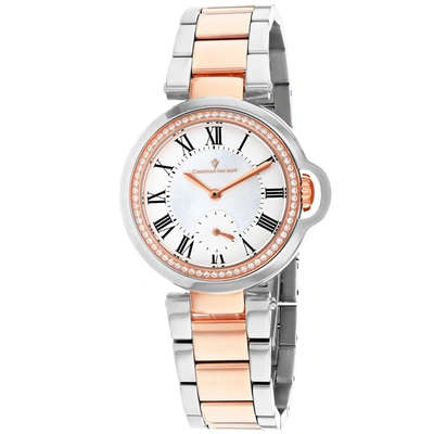 Christian Van Sant Women's White Mother Of Pearl Dial Watch In Multi