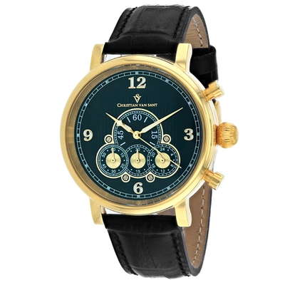 Christian Van Sant Men's Green Dial Watch In Blue