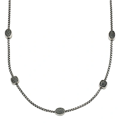 Alisa Women's Sterling Silver & Black Enamel Necklace