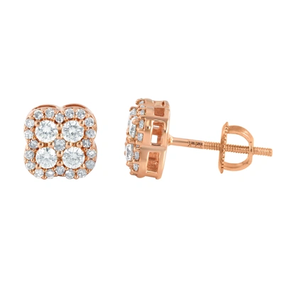 Monary 14k Rose Gold Earrings With 0.5 Ct. Diamonds In Beige