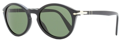 Persol Unisex Oval Sunglasses Po3237s 95/31 Black 52mm