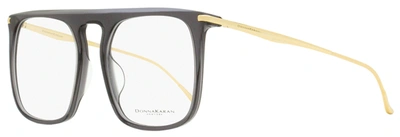 Donna Karan Women's Square Eyeglasses Do7000 011 Transparent Gray/gold 52mm In Multi