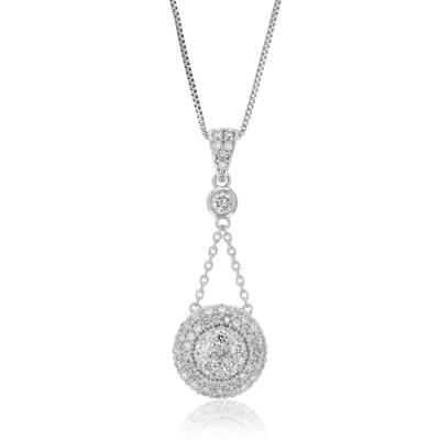 Vir Jewels 3/4 Cttw Lab Grown Diamond Pendant Necklace .925 Sterling Silver 2/5 Inch With 18 Inch Chain