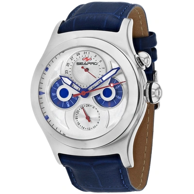 Seapro Men's White Dial Watch In Blue