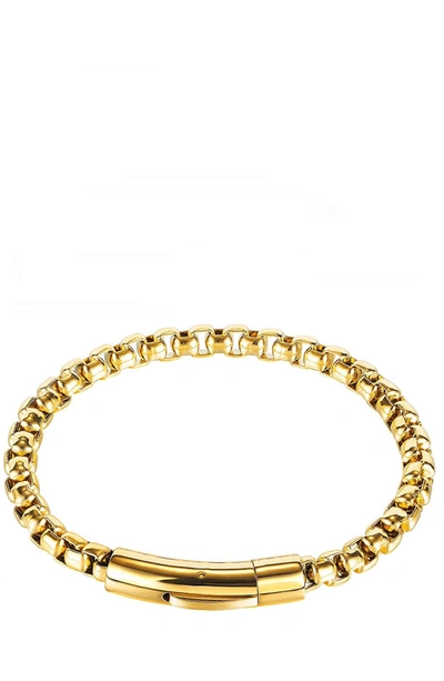 Stephen Oliver 18k Gold Woven Link Magnetic Clasp Bracelet In White