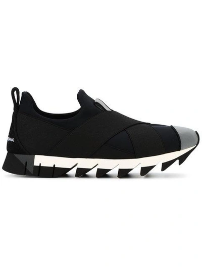 Dolce & Gabbana Ibiza Slip On Sneakers In Black