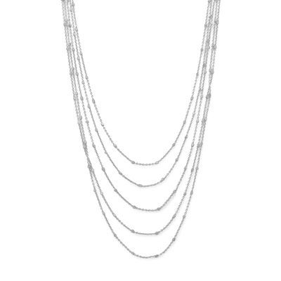 Liv Oliver Sterling Silver Multi Layer Necklace