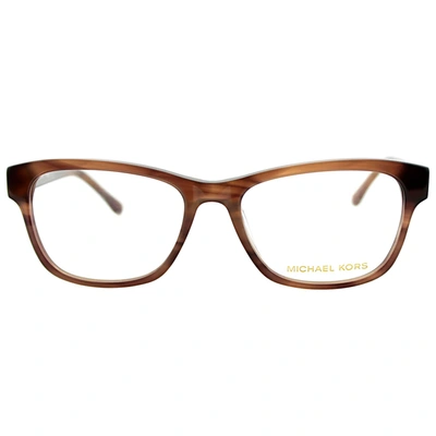 Michael Kors Mk829m 226 Unisex Rectangle Eyeglasses 53mm In Brown