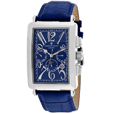 Christian Van Sant Men's Blue Dial Watch