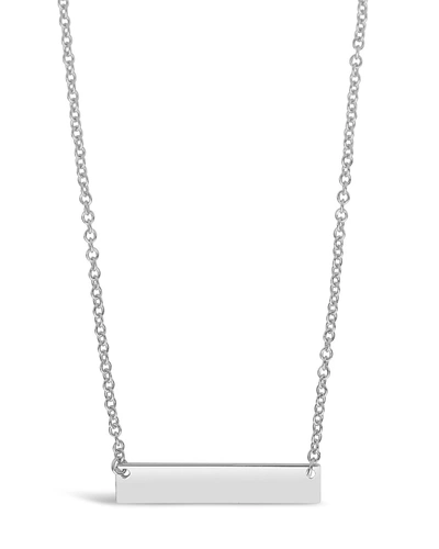 Sterling Forever Sterling Silver Mini Bar Necklace-gold