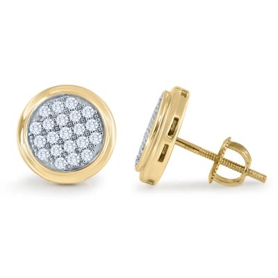Monary 10k Yellow Gold Earrings With 0.33 Ct. Diamonds In White