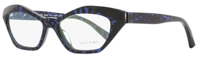 Alain Mikli Women's Monette Eyeglasses A03094 005 Blue Memphis/noir Mikli 53mm In Black