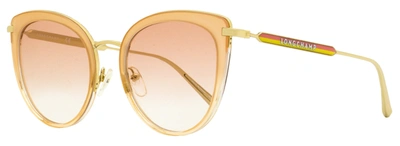 Longchamp Women's Butterfly Sunglasses Lo661s 750 Peach/gold 53mm In Beige