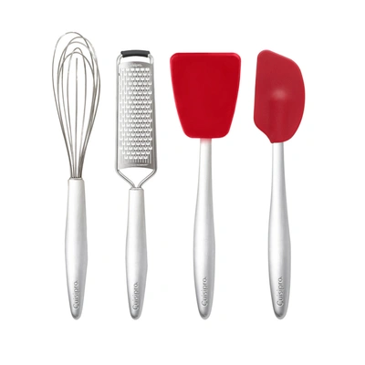Cuisipro Piccolo 4 Piece Mini Baking Tool Set, 8-inch In Red