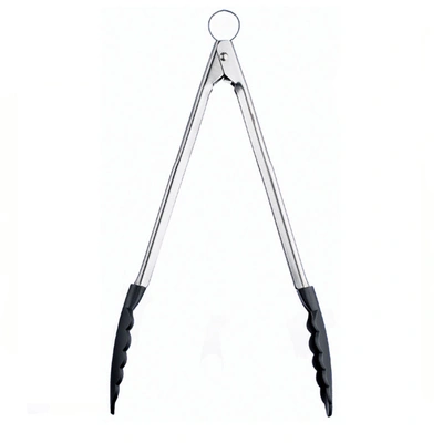 Cuisipro 16 Inch Nonstick Nylon Locking Tongs In Silver