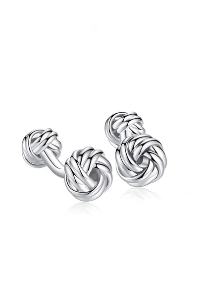 Stephen Oliver Silver Double Knot Cufflinks