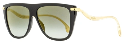Jimmy Choo Women's Browline Sunglasses Suvi/s 807fq Black/gold 58mm In Yellow