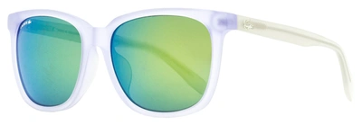 Lacoste Unisex Rectangular Sunglasses L838sa 971 Matte Crystal 56mm In Green
