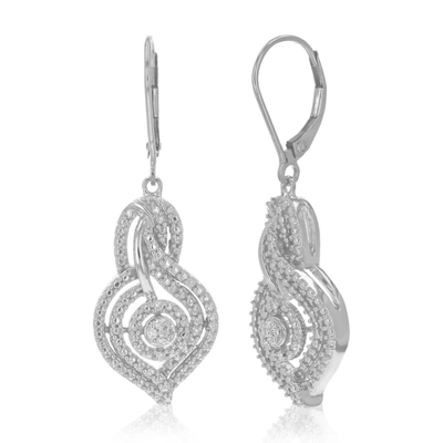 Vir Jewels 1/10 Cttw Round Lab Grown Diamond Dangle Earrings .925 Sterling Silver Prong Set 1 2/3 Inch