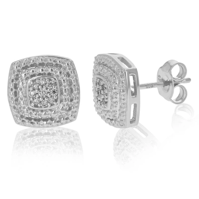 Vir Jewels 1/10 Cttw Round Lab Grown Diamond .925 Sterling Silver Stud Earrings Push Back Prong Set