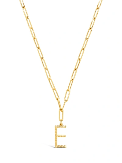 Sterling Forever Braided Initial Pendant Necklace In White