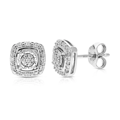 Vir Jewels 1/8 Cttw Round Cut Lab Grown Diamond Stud Earrings In .925 Sterling Silver Prong Set