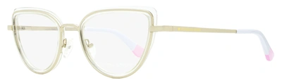 Victoria's Secret Women's Cateye Eyeglasses Vs5020 022 Clear/gold/white 51mm