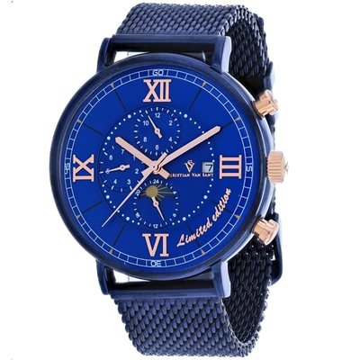 Christian Van Sant Men's Blue Dial Watch