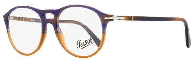 Persol Men's Aviator Eyeglasses Po3202v 1066 Blue Melange/umber 53mm