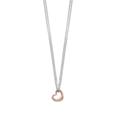 Liv Oliver 18k Rose Gold Plated & Sterling Silver Heart Necklace