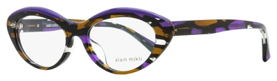 Alain Mikli Women's Fleurette Eyeglasses A03106a 005 Purple/violet 53mm