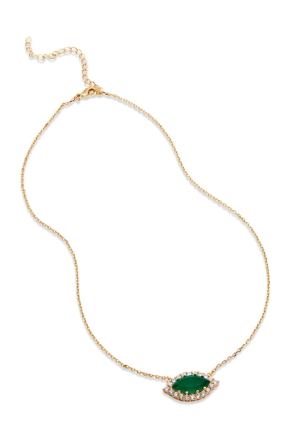 Savvy Cie Jewels 18k Gold Pl. Double Emerald In White